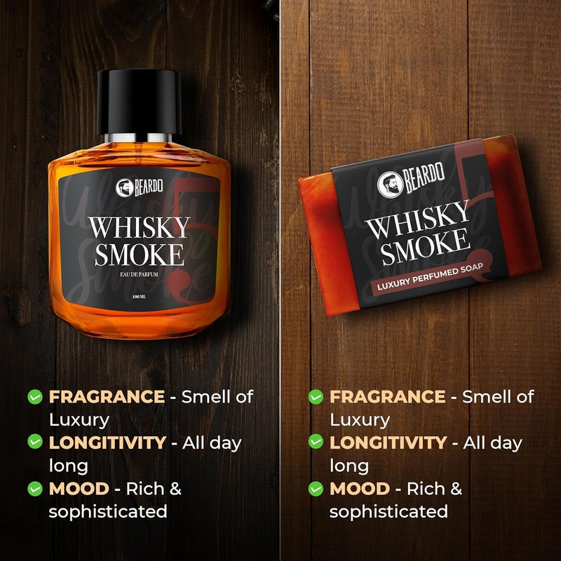 BEARDO Beardo Whisky Smoke Perfumed Luxury Soap for Men 75g x 3 Deep cleanses skin pores Repairs broken skin and Reduce Hyperpigmentation Refreshing Fragrance all day long - Image 4