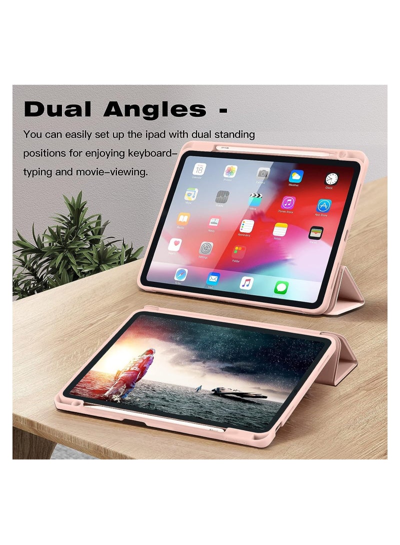 ELTRAZONE iPad Air 4 Case 2020, iPad Air 4th Generation Case with Pencil Holder [Full Body Protection + Apple 2nd Pencil Charging and Auto Wake/Sleep] Smart Stand Cover Case for iPad Air 4 10.9 (Rose Gold) - Image 5