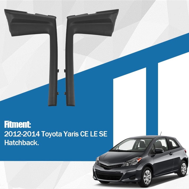 Automkt 2 قطعة غطاء زخرفة حاجب الريح الأمامي الأيسر والأيمن 53867-52090 53866-52090 مناسبة لتويوتا ياريس CE LE SE هاتشباك 2012-2014 سهل النقل والتحريك - Image 2