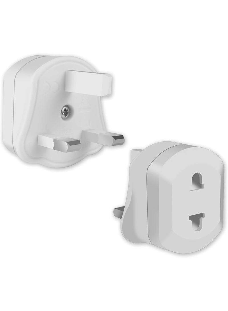 انسجام عبوة من قطعتين من محولات قابس ماكينة الحلاقة وفرشاة الأسنان في المملكة المتحدة، محول قابس حمام عالمي لماكينات الحلاقة وفرشاة الأسنان، محول قابس متوافق في المملكة المتحدة - Image 1