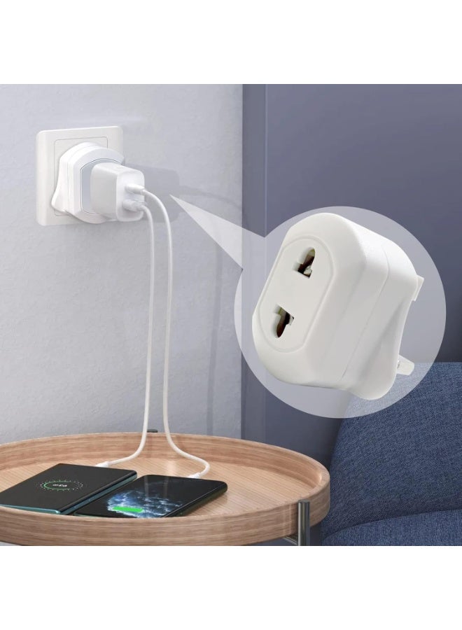 انسجام عبوة من قطعتين من محولات قابس ماكينة الحلاقة وفرشاة الأسنان في المملكة المتحدة، محول قابس حمام عالمي لماكينات الحلاقة وفرشاة الأسنان، محول قابس متوافق في المملكة المتحدة - Image 4