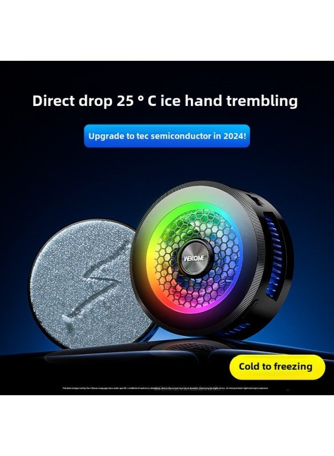 WEKOME Mobile Phone Radiator Semiconductor Refrigeration Icing Cooling Artifact AL19 Digital Display Live-Color:AL19 [silver]]  - Image 3