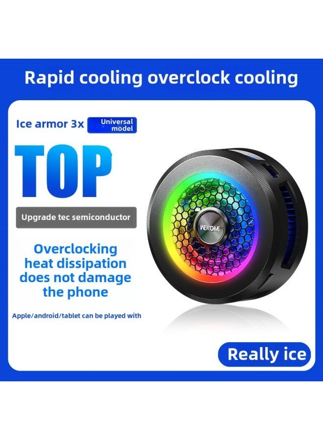 WEKOME Mobile Phone Radiator Semiconductor Refrigeration Icing Cooling Artifact AL19 Digital Display Live-Color:AL19 [silver]]  - Image 5