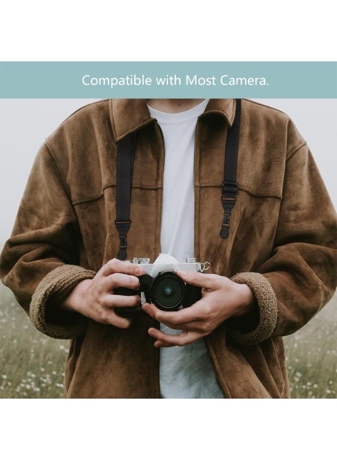 3 Pcs Camera Strap Adjustable Shoulder Strap, Nylon Camera Strap, Comfortable Neck Strap for iPad Cellphone Tablet Camera Laptop Binocular Luggage Bag (Black Universal Lanyard)  - Image 4