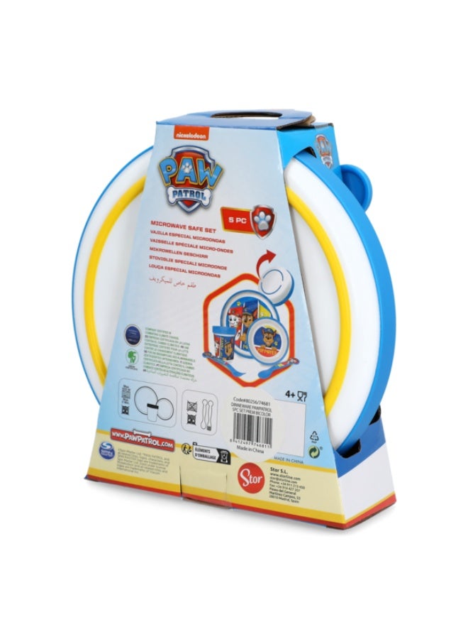 ستور طقم أدوات مائدة باو باترول، 5 قطع، بلاستيك فاخر آمن للاستخدام في الميكروويف، متعدد الألوان - Image 4