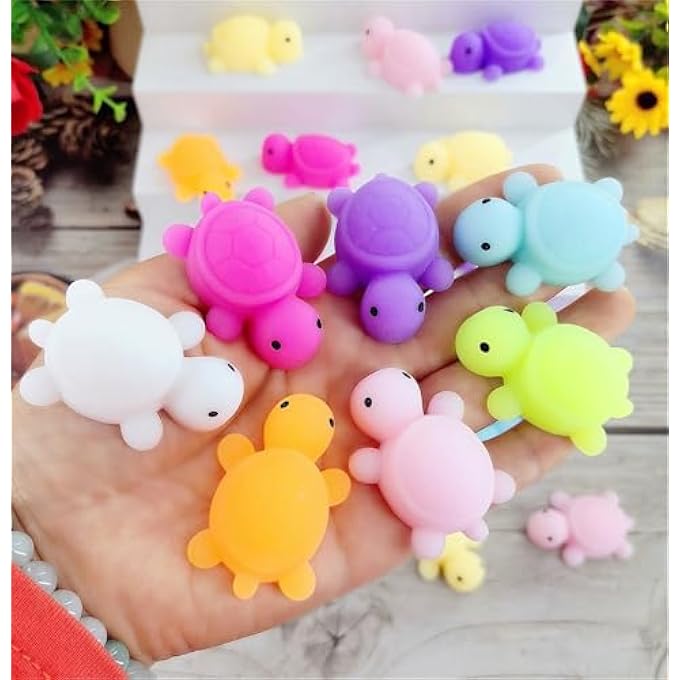 Roaqua 30 Packs Bulk Squeeze Ocean Turtle Classroom Students Prize,Goodie Bag Stuffers, Mini Squishy Animal Holiday Rewards Party Favors - Image 2