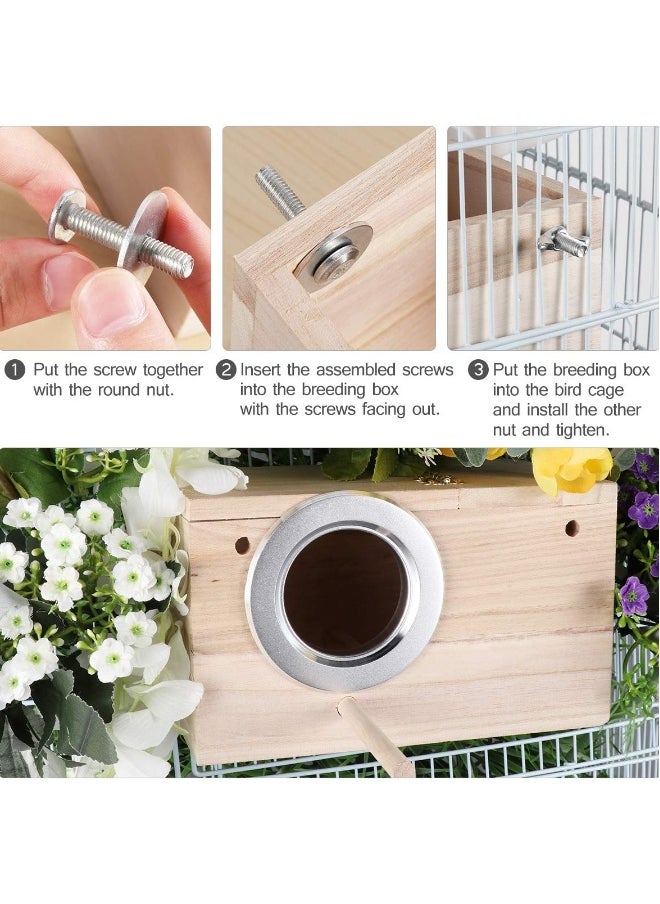 Generic - Parrot Breeding Nest Box, Bird Nest Warm Incubator, Left Open Window, Parrot Clear View Window, Bird Nesting Feeding Station House - Image 1