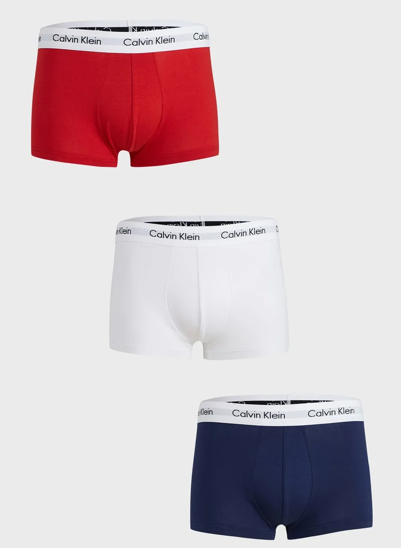 CALVIN KLEIN 3 Pack Logo Band Trunks