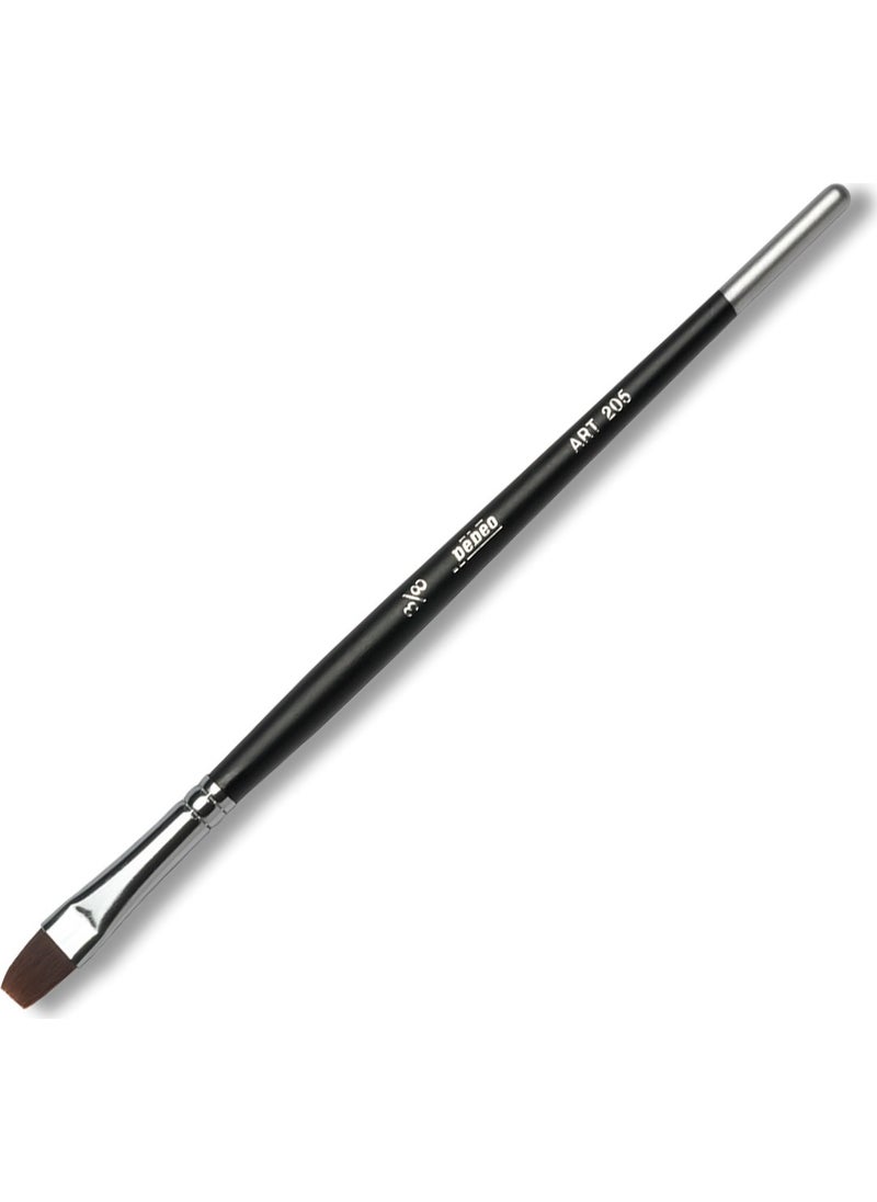 Pebeo 205 38 Straight Cut Black Synthetic Bristle Short Handle Brush 