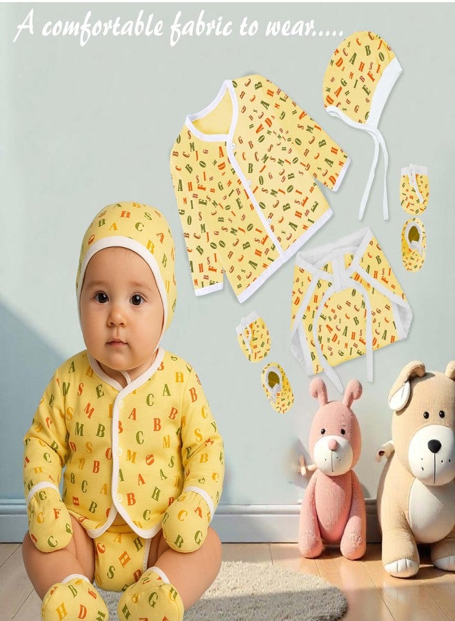 Toddylon Baby Boy/Baby Girl Shirts with Nappies, Cap and 6 Pairs of Mitten & Booties (0-6 Months) - Image 4