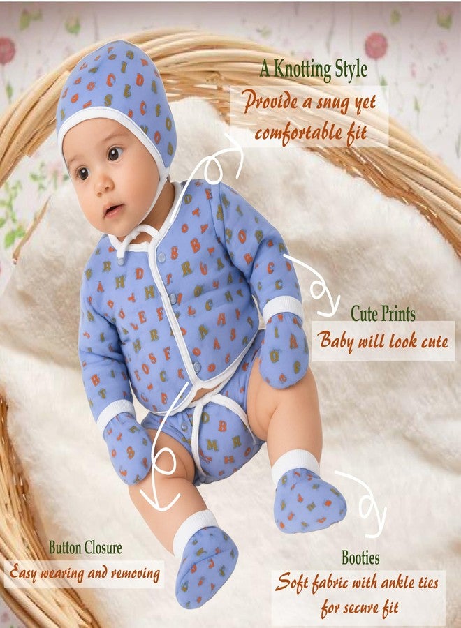 Toddylon Baby Boy/Baby Girl Shirts with Nappies, Cap and 6 Pairs of Mitten & Booties (0-6 Months) - Image 5