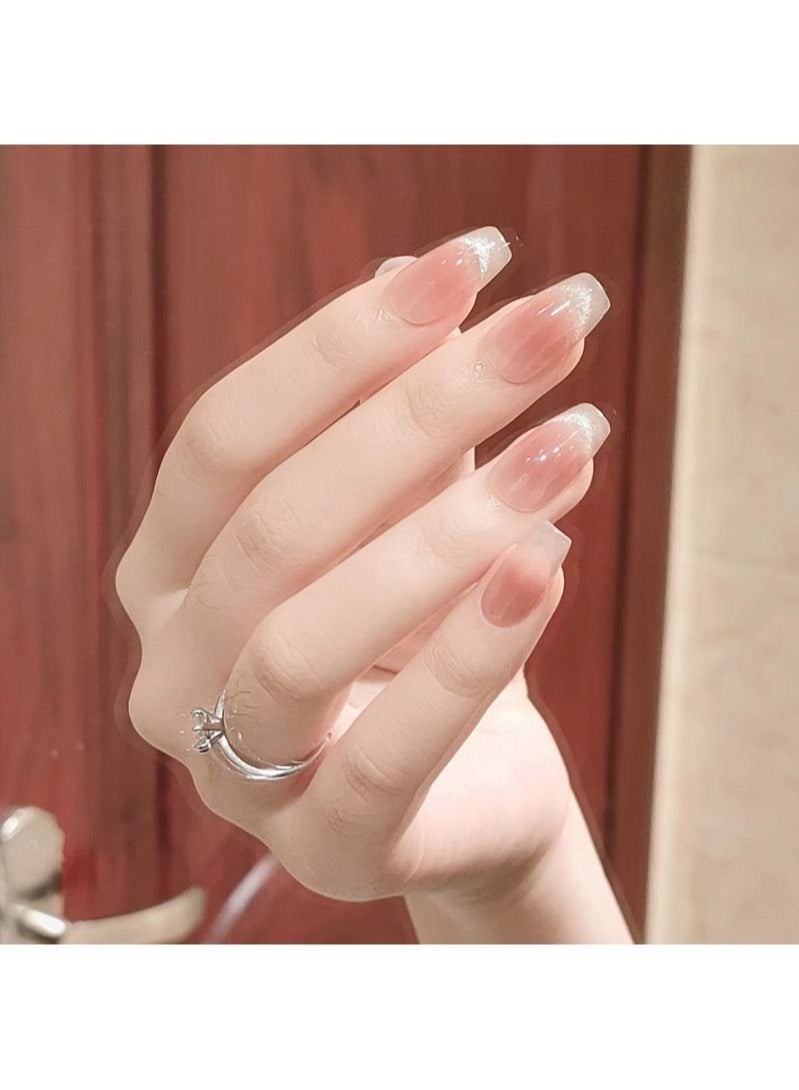 Opal Shines Short Fake Nails 24Pcs - Image 4
