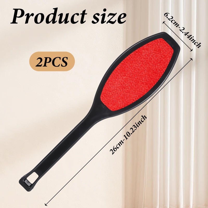 2 Pack Double-Sided Lint Brushes Reusable Lint Remover Brushes for Clothes 2 Sided Pet Hair Remover Washable Clothes Hair Roller Cleaning Brush for Sheet Carpet Furniture Fabric - Image 2