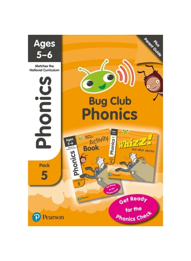 Bug Club Phonics Learn at Home Pack 5, Phonics Sets 13-26 for ages 5-6 (Six stories + Parent Guide + Activity Book) - Image 1