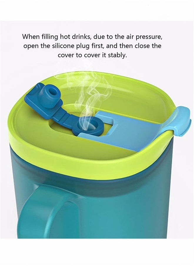 Toddler Sippy Cups, Toddler Drinks Water Bottles Trainer Cup with Handles, 300ML Spill-Proof Sippy Cups for Toddlers 6 Months+, Children's Milk Cup with Scale, Children Portable Reusable Cup (Green)