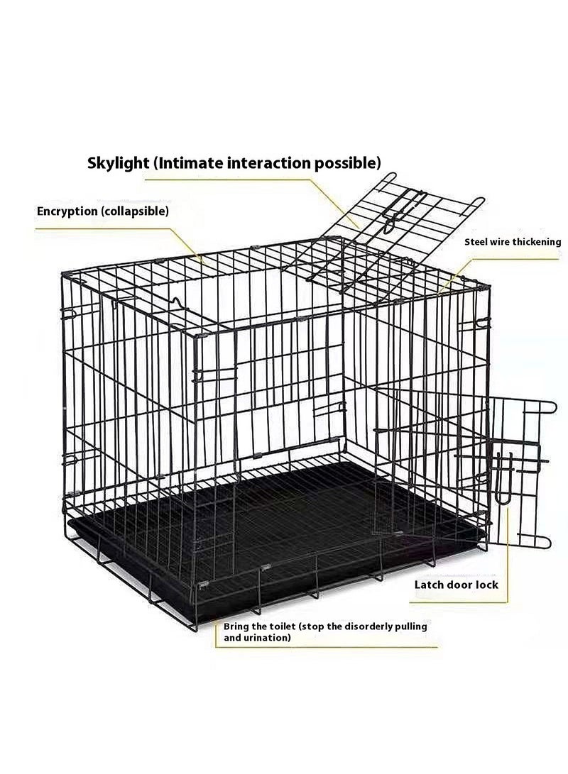 كيدل قابلة للطي الكلب قفص القط قفص الكلاب الصغيرة والمتوسطة الحيوانات الأليفة قفص مع علبة - Image 4