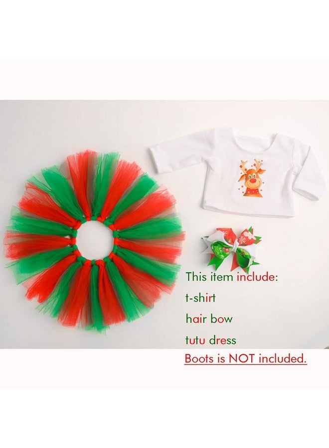 سويت دوللي ملابس دمية سويت دوللي مقاس 18 بوصة، فستان توتو على شكل غزال عيد الميلاد، مناسب للدمى مقاس 18 بوصة - Image 4