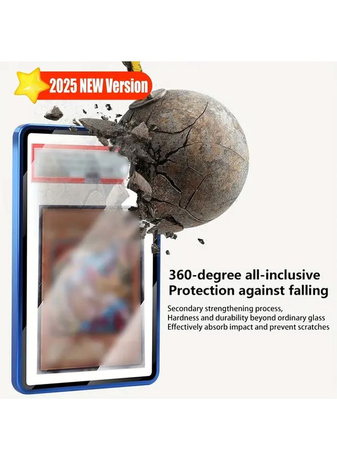 2025 تصميم عالمي لقفل برغي بطاقة مركب من الألومنيوم والزجاج القابل للتكديس مع مشبك زنبركي للحماية من الخدوش والأضرار الخفيفة لبطاقات الألعاب الرياضية باللون الأسود - Image 3
