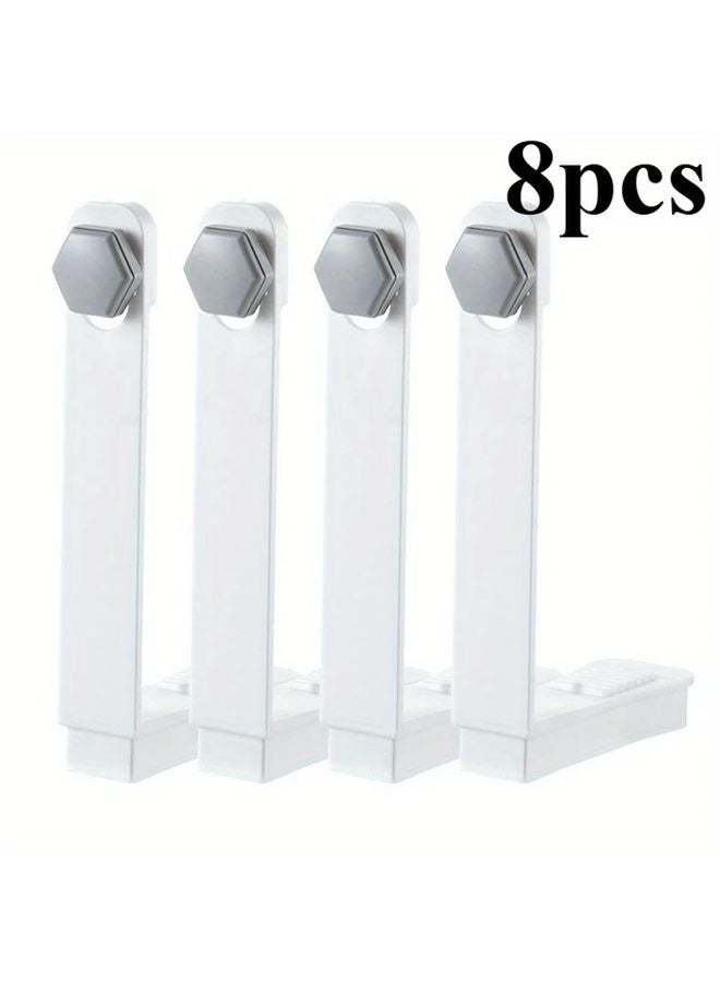 8pcs Grey Bed Sheet Clips Non Slip Fitted Sheet Fasteners For Mattresses Home Accessories - Image 1