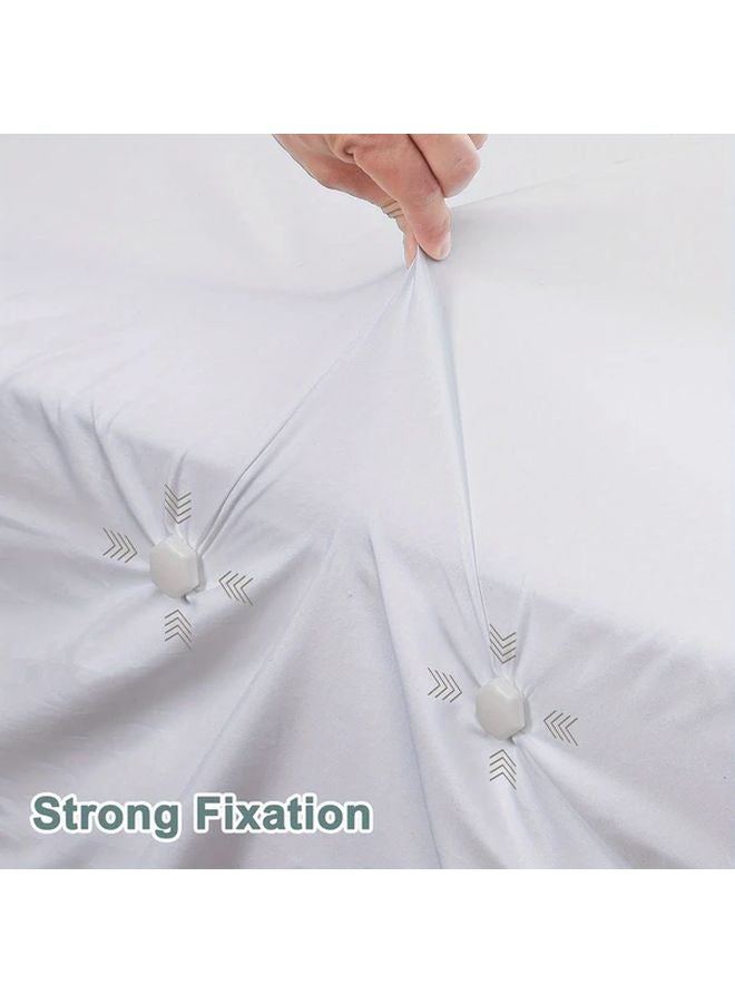 8pcs Grey Bed Sheet Clips Non Slip Fitted Sheet Fasteners For Mattresses Home Accessories - Image 5