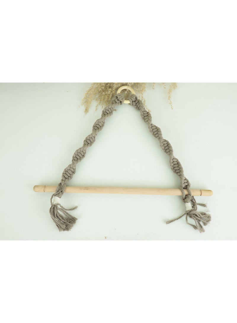 انتيكيانو حامل ديكور بتصميم مكرمية للتعليق على الحائط مخصص لمناديل المطبخ الورقية ومناديل التواليت - Image 2