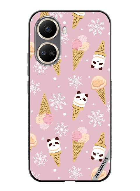 Protective Case Cover For Huawei Nova 10 SE Ice Cream In Waffle Cups And In The Shape Of A Panda Design Multicolour
