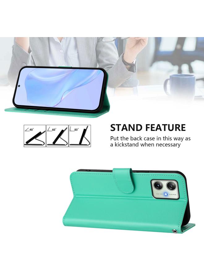 اس-توب جراب لهاتف Motorola Moto G64 من الهند، جراب هاتف من الجلد بلون سادة مع حبل تعليق - Image 3