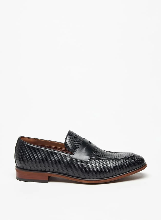 DUCHINI Men's Textured Slip-On Loafers