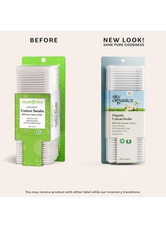 Sky Organics Sky Organics - Organic Cotton Swabs, 1000 ct. - Ultra Soft Tips - Strong & Durable - Hypoallergenic - Chlorine Free - Sustainable - Natural, Vegan & Cruelty Free - Skin Care & Self Care  - Image 2
