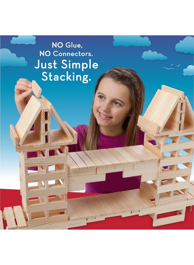 Mindware KEVA Structures 200 Wood Building Planks Set - Building Toy Includes 200 Wooden Blocks and Idea Book - Ages 5 and Up - Image 2