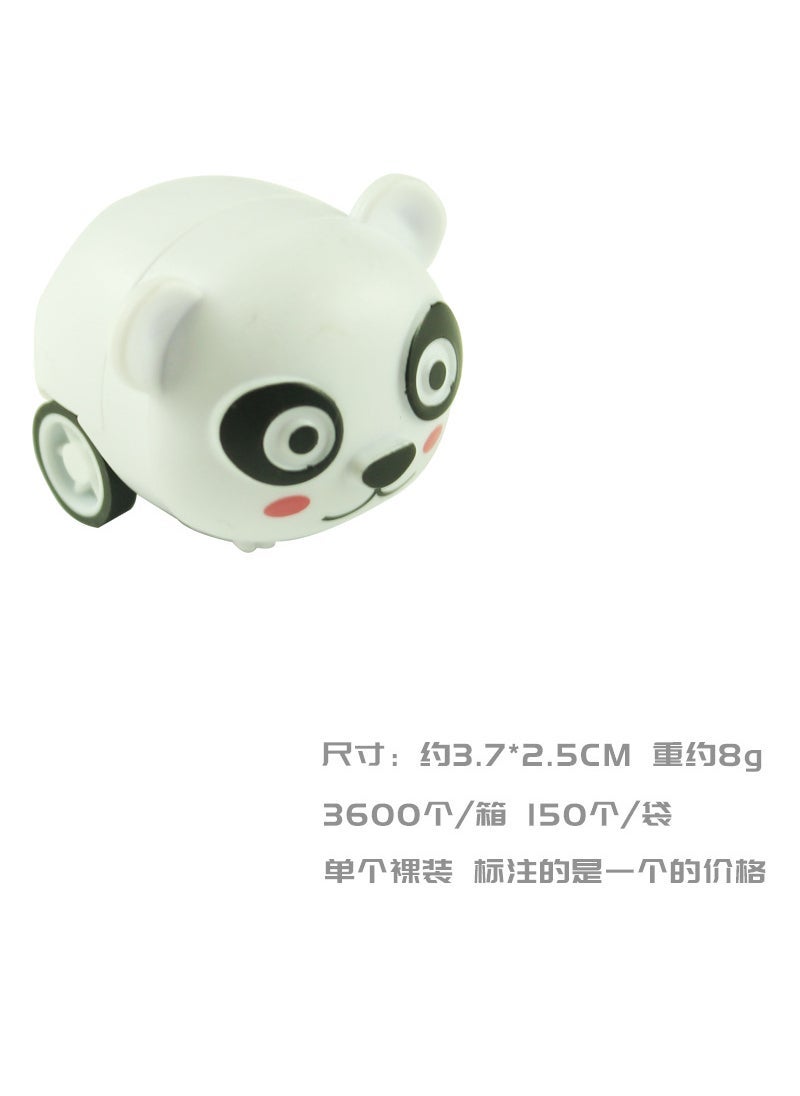 general New Creative Cartoon Animal Friction Mini Car Toys for Kids B red pandas (150 in 1 pack)