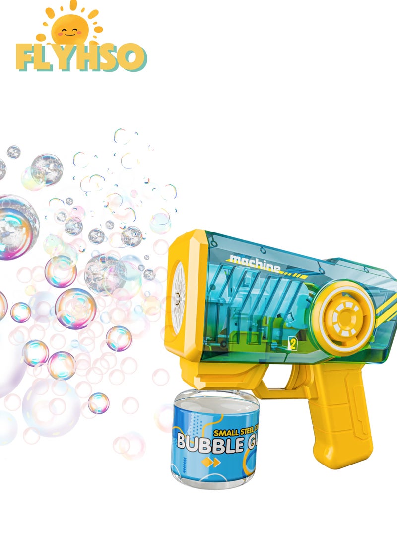 FLYHSO Transparently Bubble Gun with Handle Bubble Machine Bubble Blower for Kids Wedding Pets Parties Outdoor kids toys Automatic Bubble Maker Blaster Summer Outside Toys Boy Girl Gift - Image 1