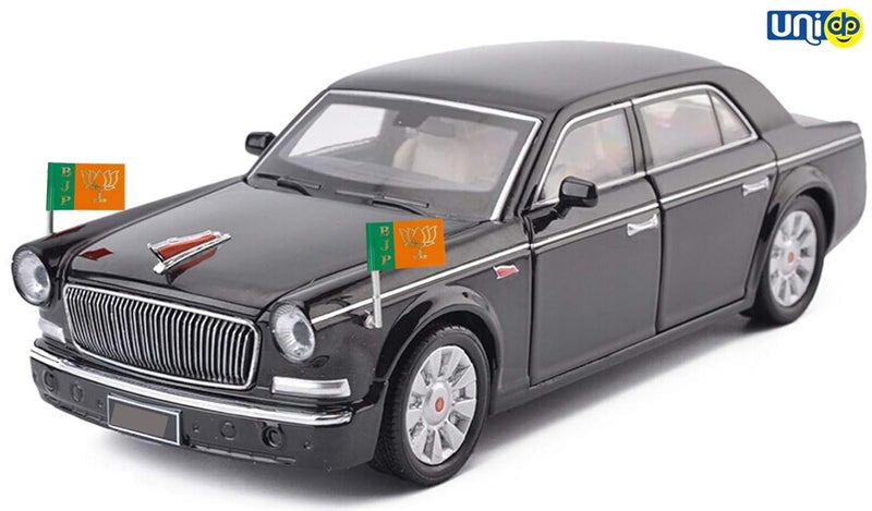 SOniLEX Selling Uniqness UNIq Aluminium 3D Flag Bharatiya Janata Party BJP National Car Decor with Double Side Print, 5x7-inches - Image 1