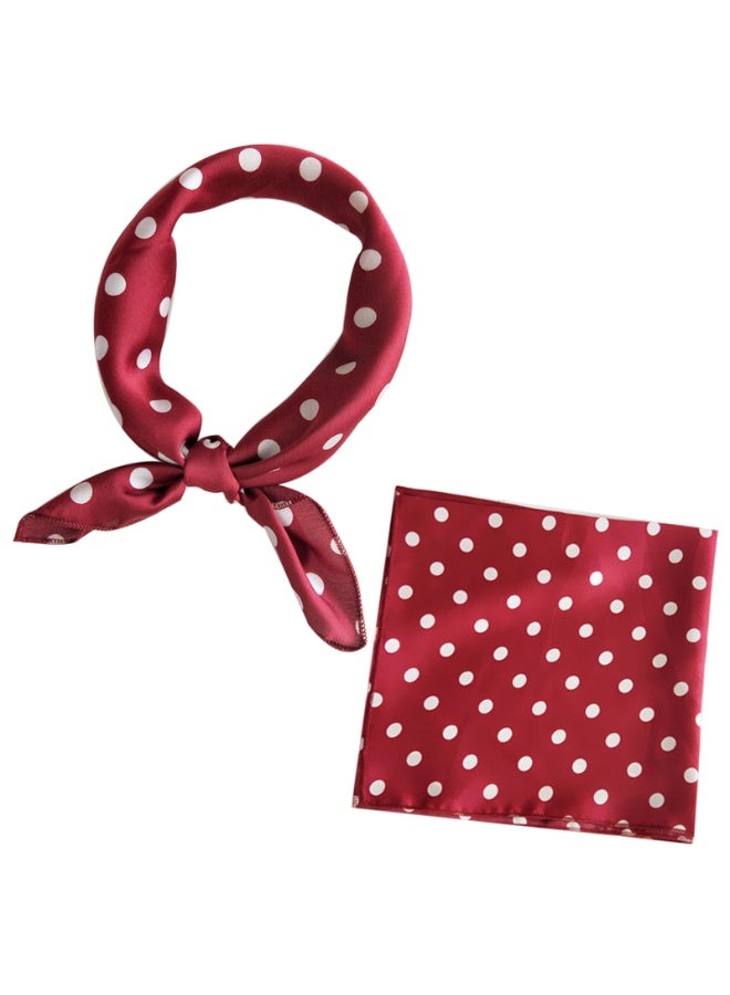 وشاح مربع للنساء والفتيات ، وشاح صغير للشعر ، وشاح مربع للرأس والرقبة ، وشريط ربط الشعر ، 4 قطع - Image 4