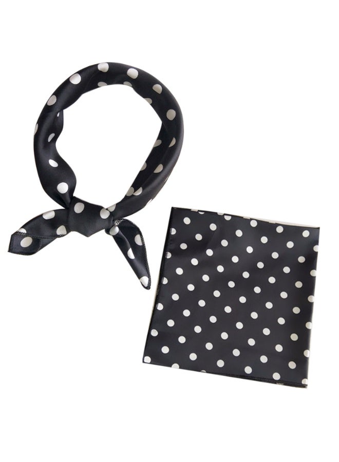 وشاح مربع للنساء والفتيات ، وشاح صغير للشعر ، وشاح مربع للرأس والرقبة ، وشريط ربط الشعر ، 4 قطع - Image 5