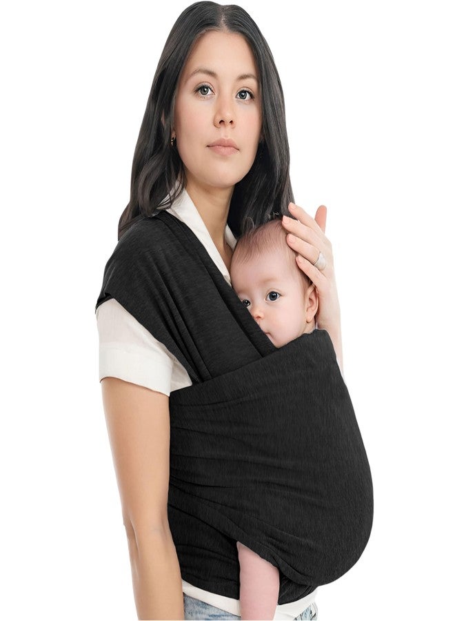 Bembika Adjustable Hands-Free Baby Sling Carrier Babies Wrapping Cloth for New Born with Comfortable Carrying Positions Lightweight & Travel Friendly Baby Wraping Cloth-(Black) - Image 1