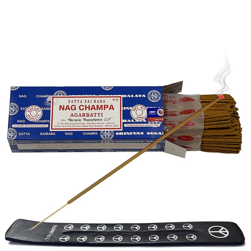 TRUMIRI Incense Stick Holder Bundle with Satya Sai Baba Nagchampa 250g Bulk Incense Sticks Nag Champa Agarbatti - Pack of 1 (Approx 250 Insence-Sticks) - Image 5