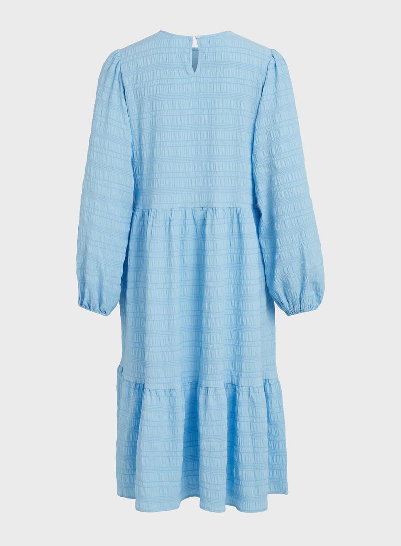 Vila Tiered Midi Dress - Image 2