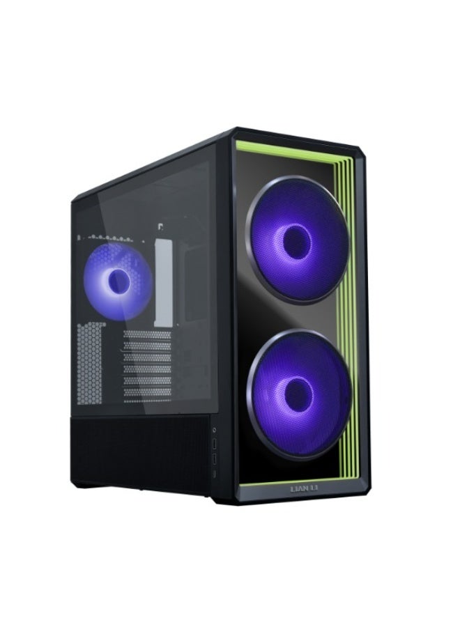 LIAN LI LANCOOL 217 INF Mid-Tower PC Case – High Airflow, Infinity Mirror RGB Front, Tempered Glass Side Panel, Supports GPU up to 380mm & CPU Cooler up to 180mm, 2x 170mm Front + 140mm Rear Fans, Advanced Cable Management, HDD/SSD Storage Compatible, Black | G99.LAN217INFX.00 - Image 1