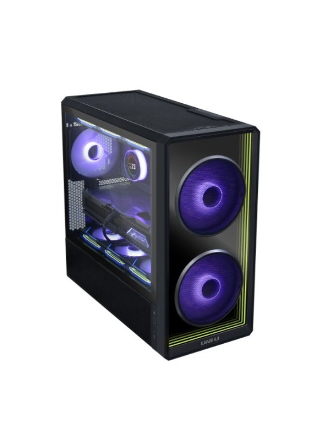 LIAN LI LANCOOL 217 INF Mid-Tower PC Case – High Airflow, Infinity Mirror RGB Front, Tempered Glass Side Panel, Supports GPU up to 380mm & CPU Cooler up to 180mm, 2x 170mm Front + 140mm Rear Fans, Advanced Cable Management, HDD/SSD Storage Compatible, Black | G99.LAN217INFX.00 - Image 2