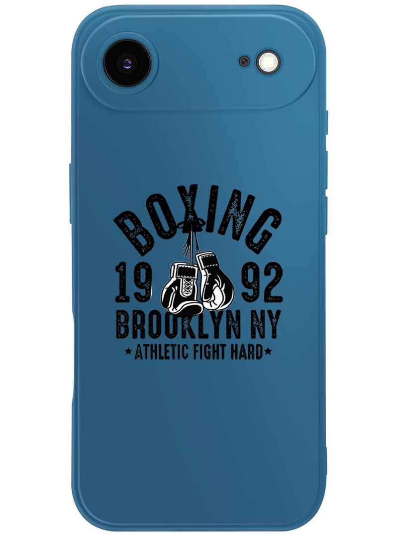 Theodor Protective Slim Fit Case Liquid Silicone Cover with Full Body Protection Anti-Scratch Shockproof Case For Apple iPhone 17 Air (Blue) Boxing Brooklyn - Black - Image 1