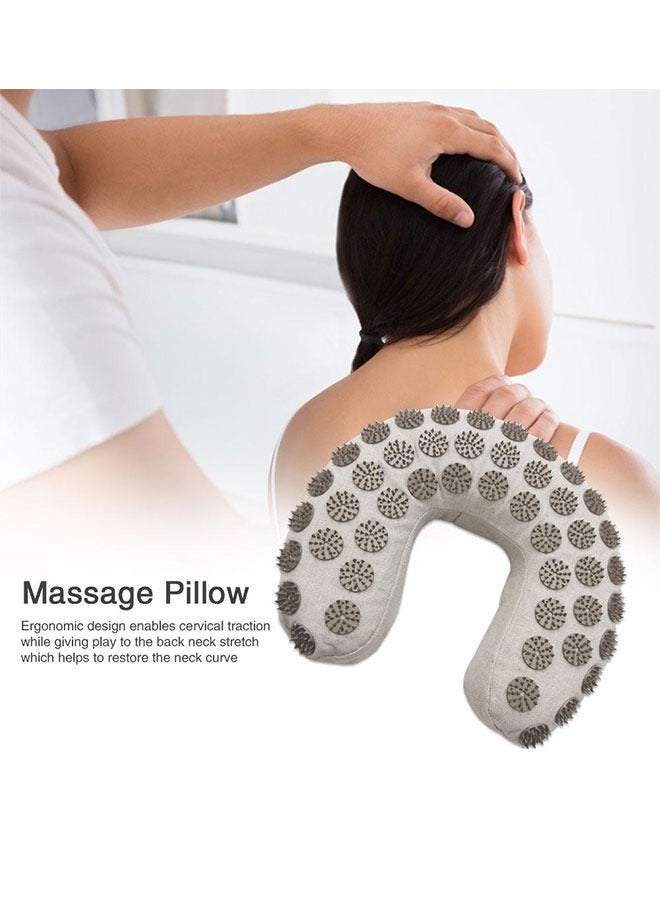 Loquat U-Shape Acupressure Pillow Massage Pillow Pad - Image 3