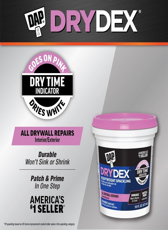 DAP DryDex Dry Time Indicator Spackling, Pink/White, 16 Oz (7079812348) - Image 2