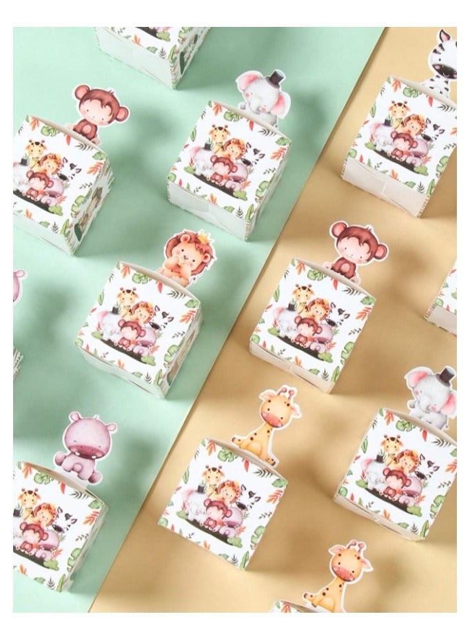 Eid al-Adha Favors 12 Jungle Animals-themed Boxes for Eid al-Adha Favors, Birthday Gifts, and Baby Showers - Image 1