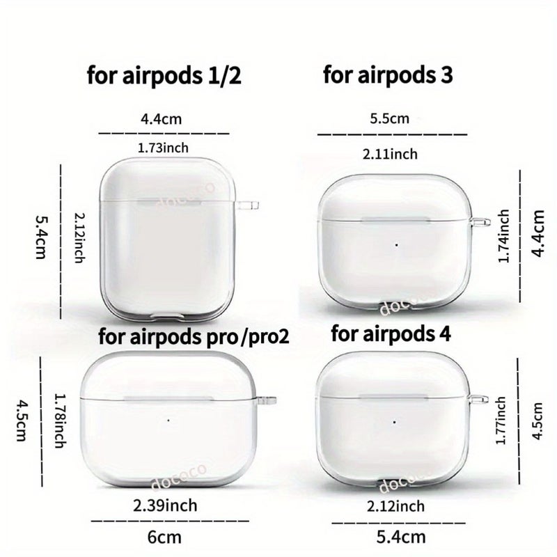 جراب حماية بتصميم القوس الأبيض اللؤلؤي لسماعات AirPods 1 و2 باللون الأزرق - Image 2