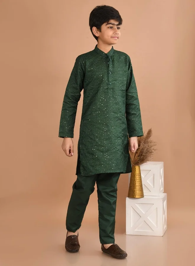 LILPICKS Sequin Kurta Pajama Set