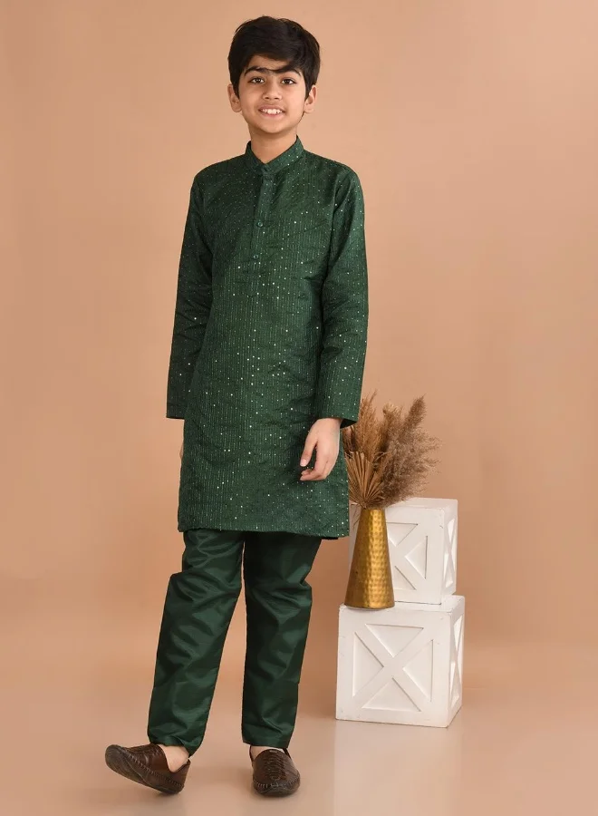 LILPICKS Sequin Kurta Pajama Set