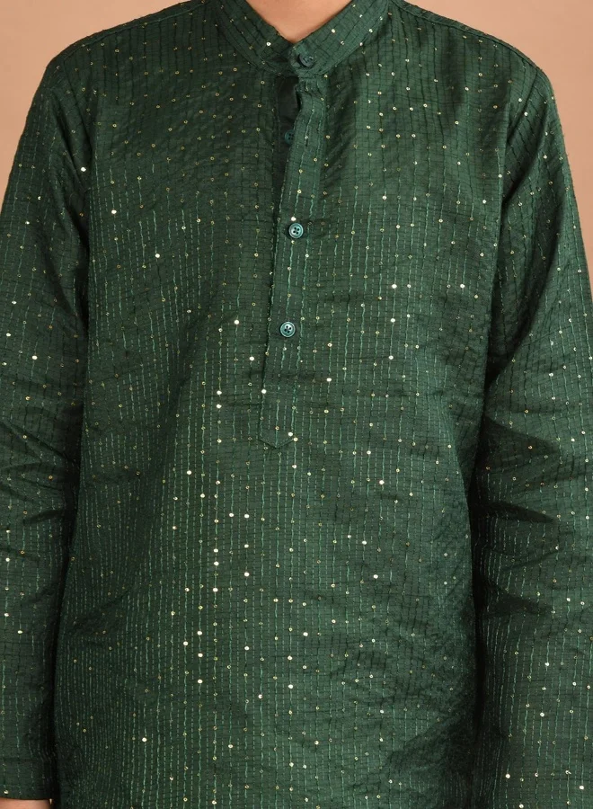 LILPICKS Sequin Kurta Pajama Set