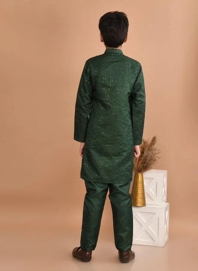 LILPICKS Sequin Kurta Pajama Set