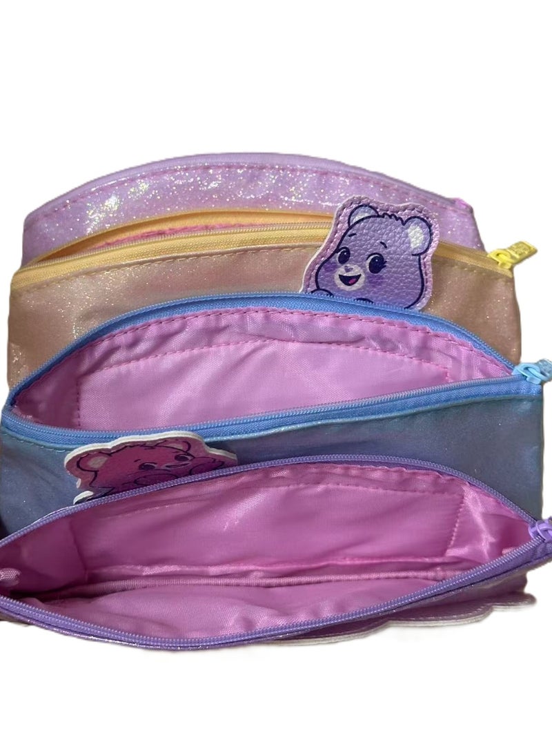 Smiggle Collaboration Heart-Shaped Bear Cartoon Four-Layer Stackable Pencil Case - Image 5